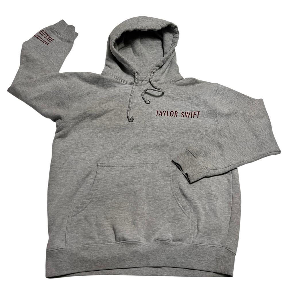 RARE Taylor Swift Red Taylor's Version Gray Sweatshirt Hoodie Tour Concert M